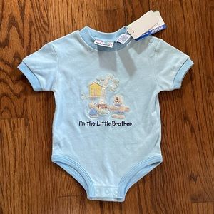 Infant blue top little brother 3-6 mos